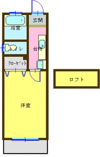 レジデンスYURI【1階】の間取り