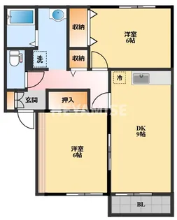 ヴァンベール富の原【1階】の間取り
