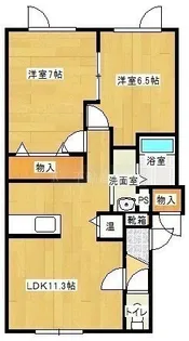 双葉の杜B【1階】の間取り