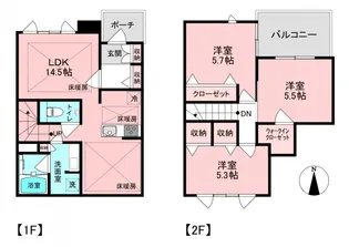 東京都稲城市平尾1【一戸建】の間取り
