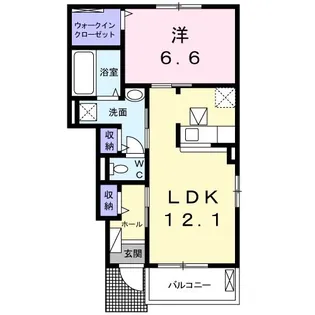 ジラソーレB【1階】の間取り