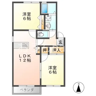 フォーレスフラッツ【1階】の間取り