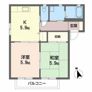 アビ-ロ-ドA【2階】の間取り