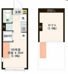 東京都板橋区仲宿【アパート】の間取り