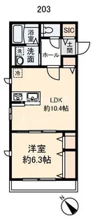 ウィスティリア湘南【2階】の間取り