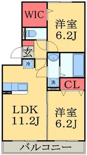 PARK HILLS MIYAKO B棟【2階】の間取り