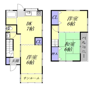 広島県安芸郡府中町八幡2【一戸建】の間取り