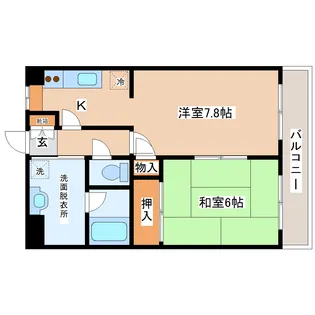 パークシティ富沢【1階】の間取り