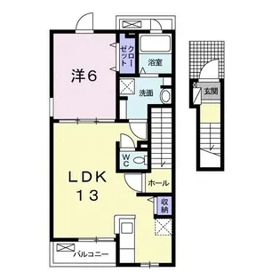 群馬県高崎市小八木町【アパート】の間取り