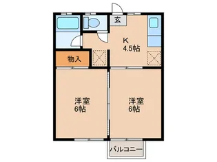カリフォルニアII【2階】の間取り