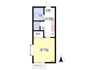 ハイツアカシヤ【1階】の間取り