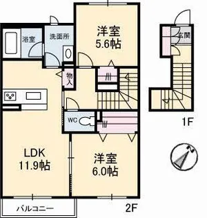 ShaMaison β【2階】の間取り