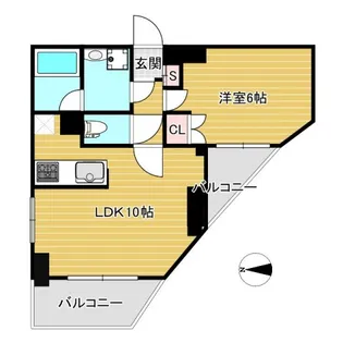 セントラル王子【8階】の間取り