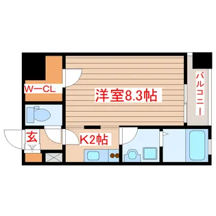 ヴィアーレ北目町【5階】の間取り