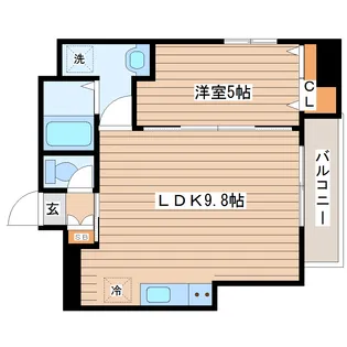 カーサ・スタジオーネ原町【8階】の間取り