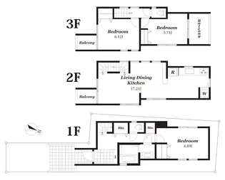 東京都目黒区柿の木坂1【一戸建】の間取り