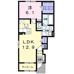 メゾン・ド・ラフレシール【1階】の間取り