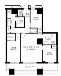 芝浦アイランドグローヴタワー【31階】の間取り