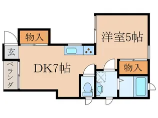みやこハイツ【1階】の間取り
