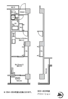 トリニティー芝浦【7階】の間取り