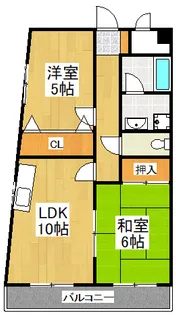 【エクセル稲田】【1階】の間取り