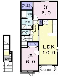 モントレゾール【2階】の間取り