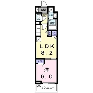 1LDKの間取り画像