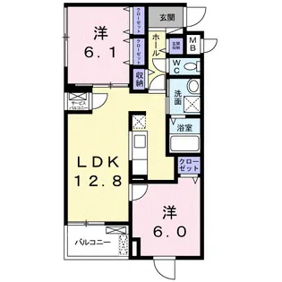 ラシーヌ 菊名 I【1階】の間取り