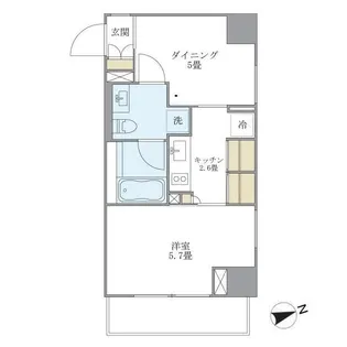 Brillia ist 白金高輪【7階】の間取り