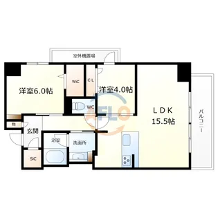 大阪府大阪市西区南堀江4【マンション】の間取り