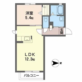 シャーメゾングロワール B棟【2階】の間取り