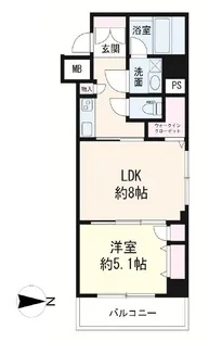 1LDKの間取り画像