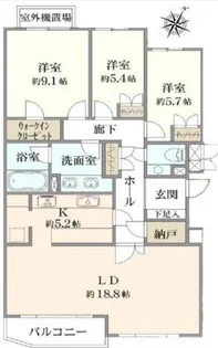 ノブレスヌーブ横浜山手II【2階】の間取り