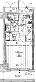 プレール・ドゥーク門前仲町II【5階】の間取り