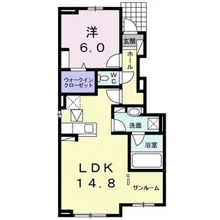 埼玉県行田市大字長野【アパート】の間取り