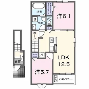 ラ・パーチェ II【2階】の間取り