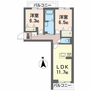 Cent-Livie【1階】の間取り