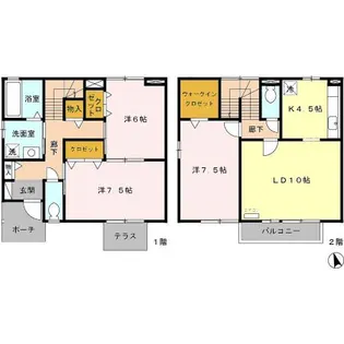 岐阜県大垣市中野町2【一戸建】の間取り