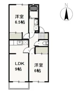 カーサ・ヴィーノ A棟【2階】の間取り