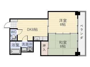 夏迫マンション【5階】の間取り