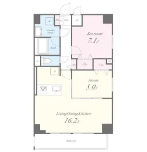 第一辻ビル【7階】の間取り