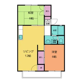 コーポセシールB棟【2階】の間取り