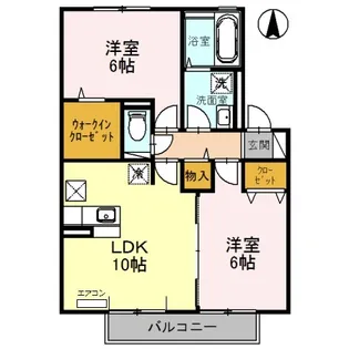 コンフォート東寝屋川【1階】の間取り