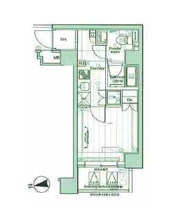 プレミアムキューブ大森DEUX【6階】の間取り