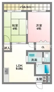 エストジャルダン西口【4階】の間取り