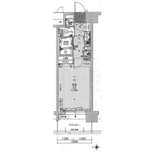 レジュールアッシュ梅田イースト【4階】の間取り