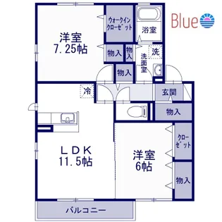 サンパティークAB【2階】の間取り