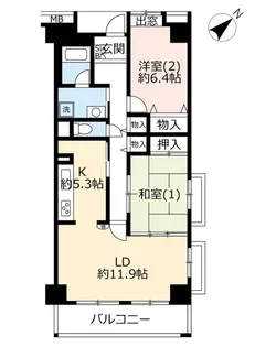 UR浦安マリナイースト21望海の街【2階】の間取り