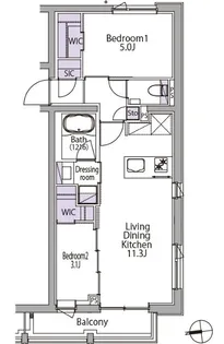 イプセ白金台【5階】の間取り