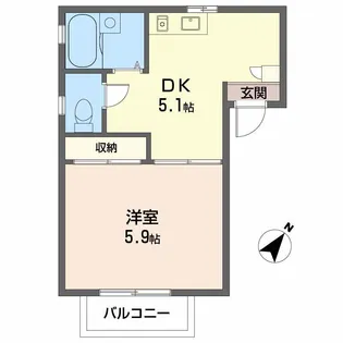 シャーメゾン久保田【1階】の間取り